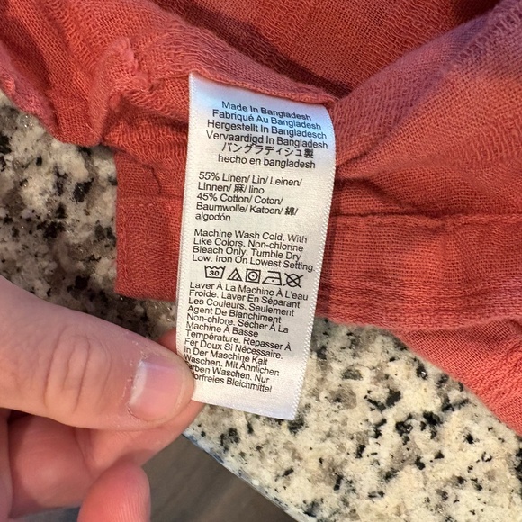 J. Crew Factory Short-sleeve textured camp shirt Burnished Barn - Small - Picture 5 of 6